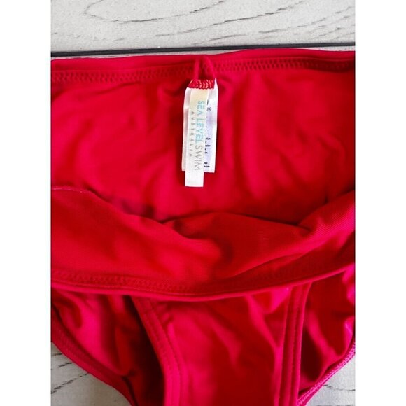 Sea level Eco Essentials Regular red Bikini Pant size US 6 - Picture 4 of 4